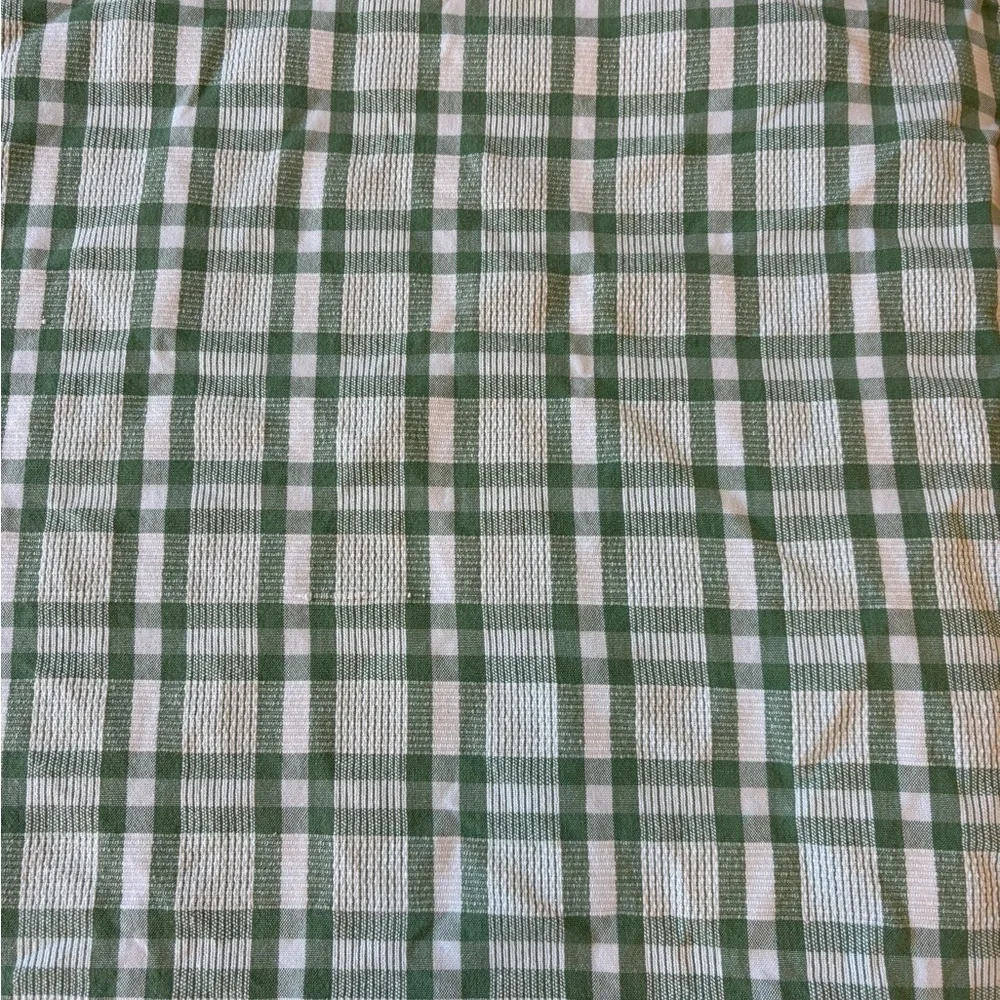 🪴 Vintage Van Cleef Inc. Green Plaid Herb Garden Tablecloth